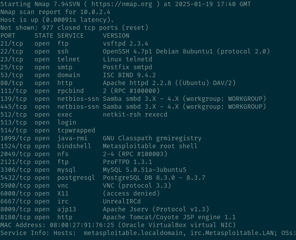 ports & services scan